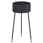 Vaso per Fiori Moderno con Piedistallo 29 x 26 x 50 cm in Metallo di colore Nero interno esterno