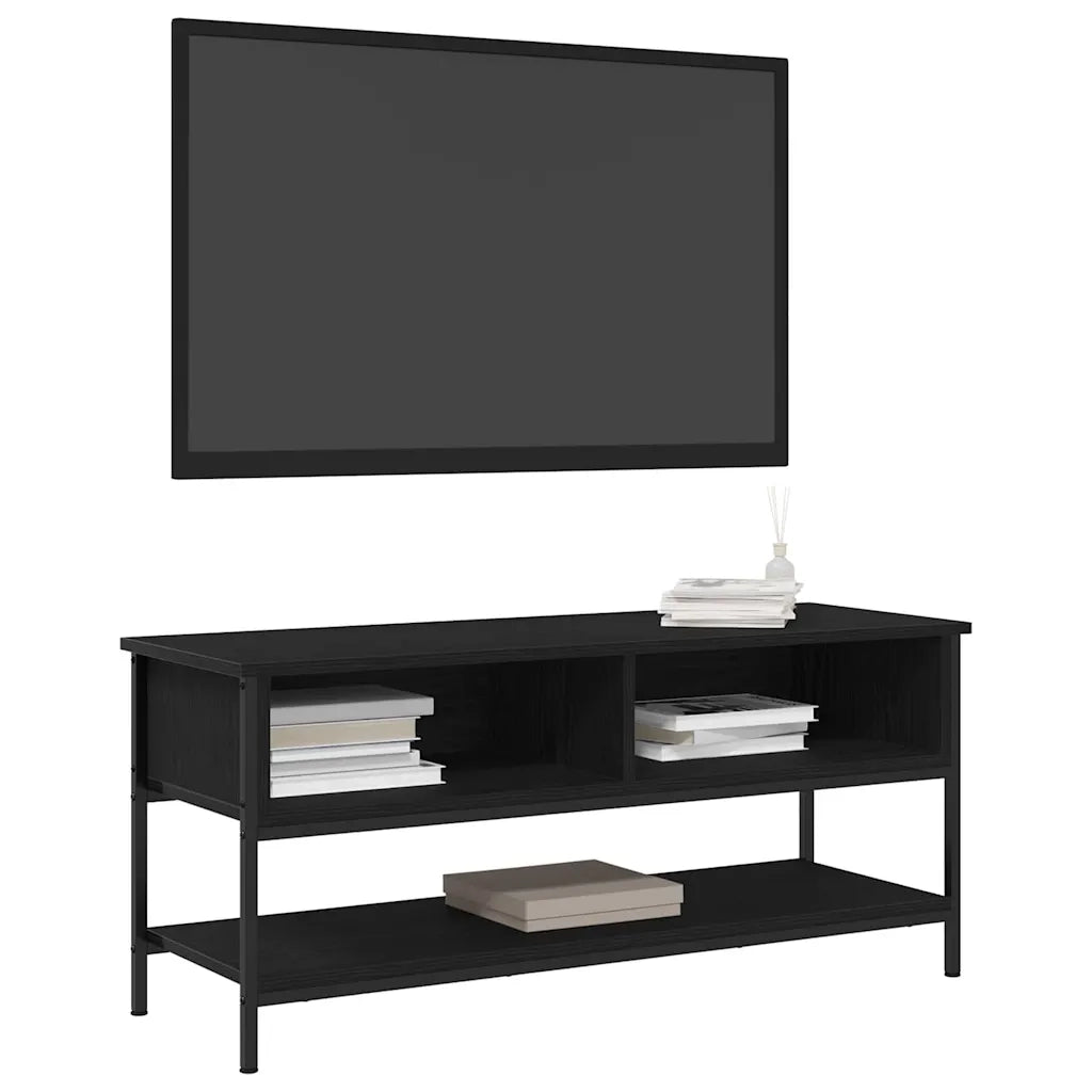 Set mobile TV-Credenza per TV Rovere Nero 100 x 35 x 45 cm Legno multistrato