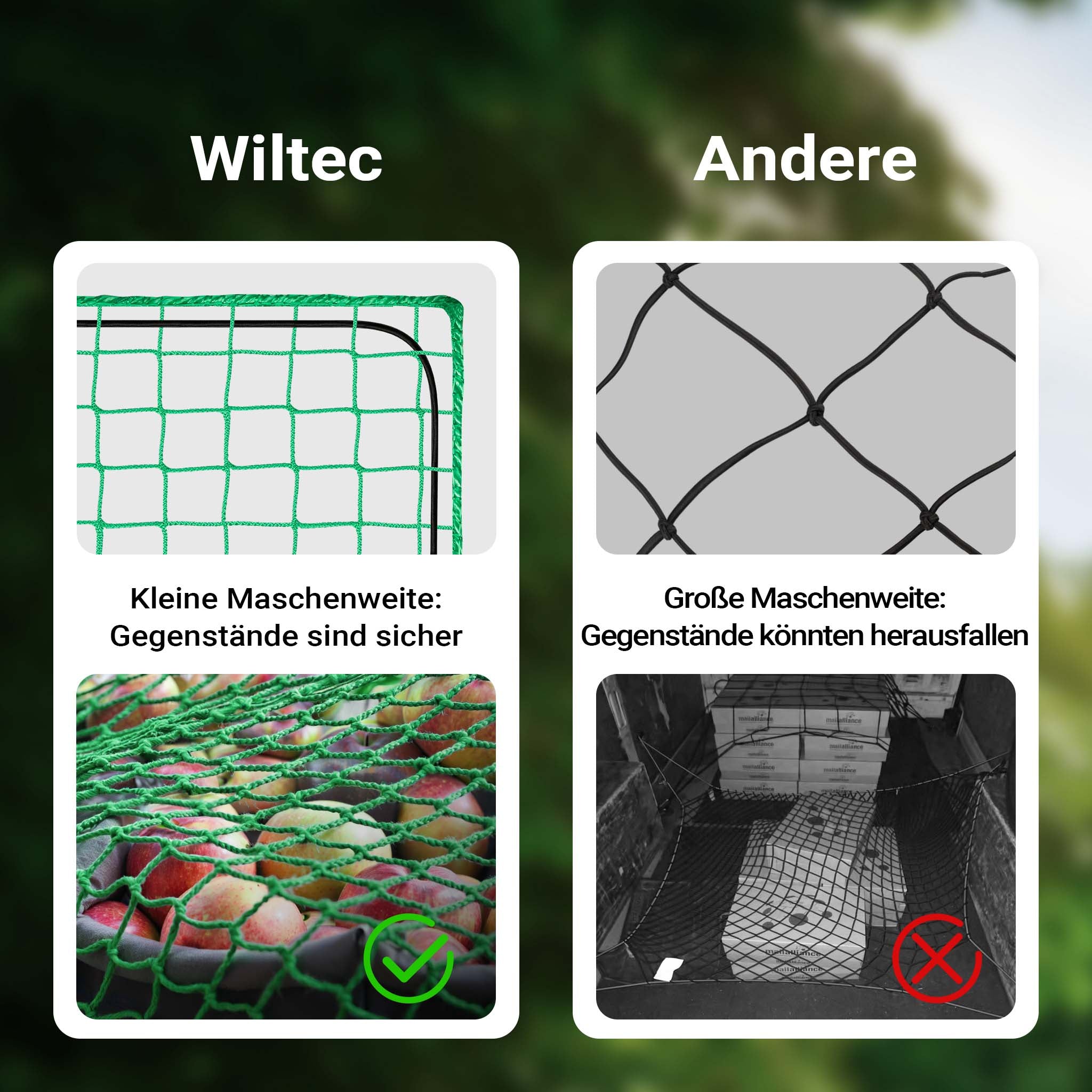 Rete ferma carico per trasporto su rimorchio e container 3 x 6 m Rete di sicurezza