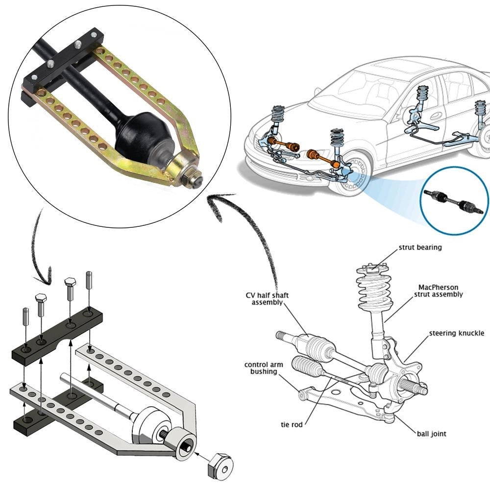 ESTRATTORE SEPARATORE GIUNTI OMOCINETICI AUTO E FURGONI