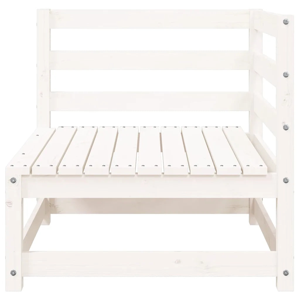 Divano da Giardino a 2 Posti in Legno Massello di Pino Bianco 837943