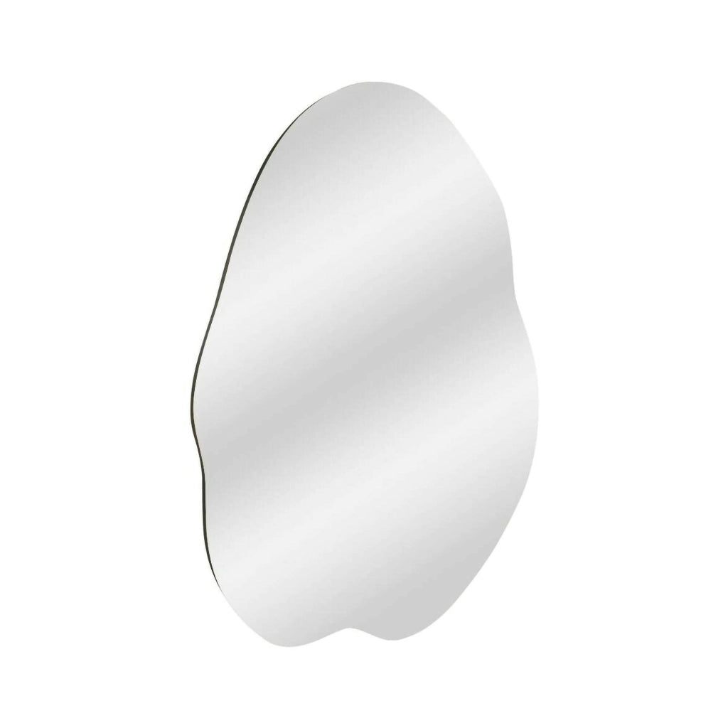 Specchio Freya, Specchiera, Articolo d'arredo a muro, Decorazione con specchio, 60x2h85 cm, Nero