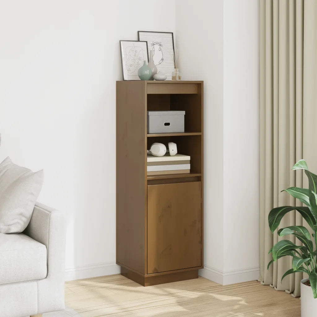 Credenza Marrone Miele 37x34x110 cm in Legno Massello di Pino cod mxl 14863