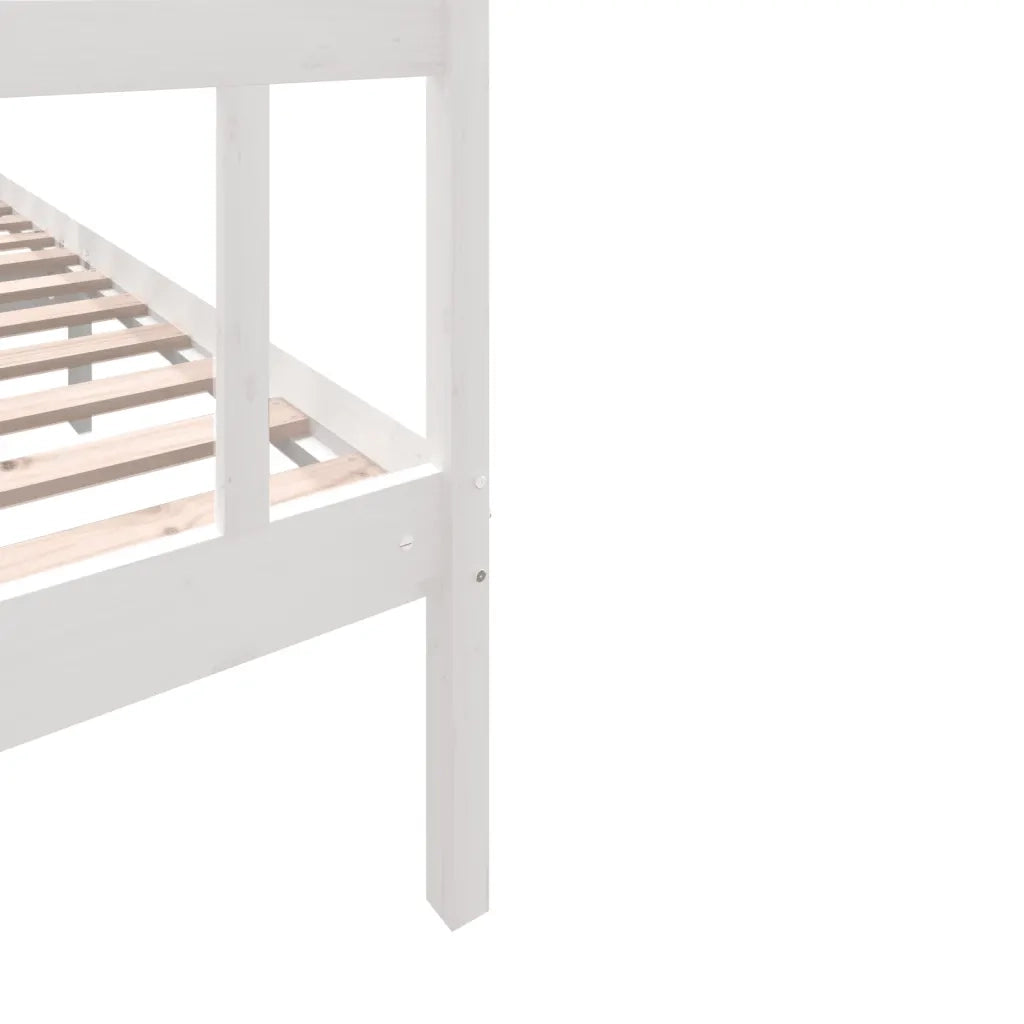 Giroletto-Struttura Letto Bianco in Legno Massello 180x200 cm Super King 374746