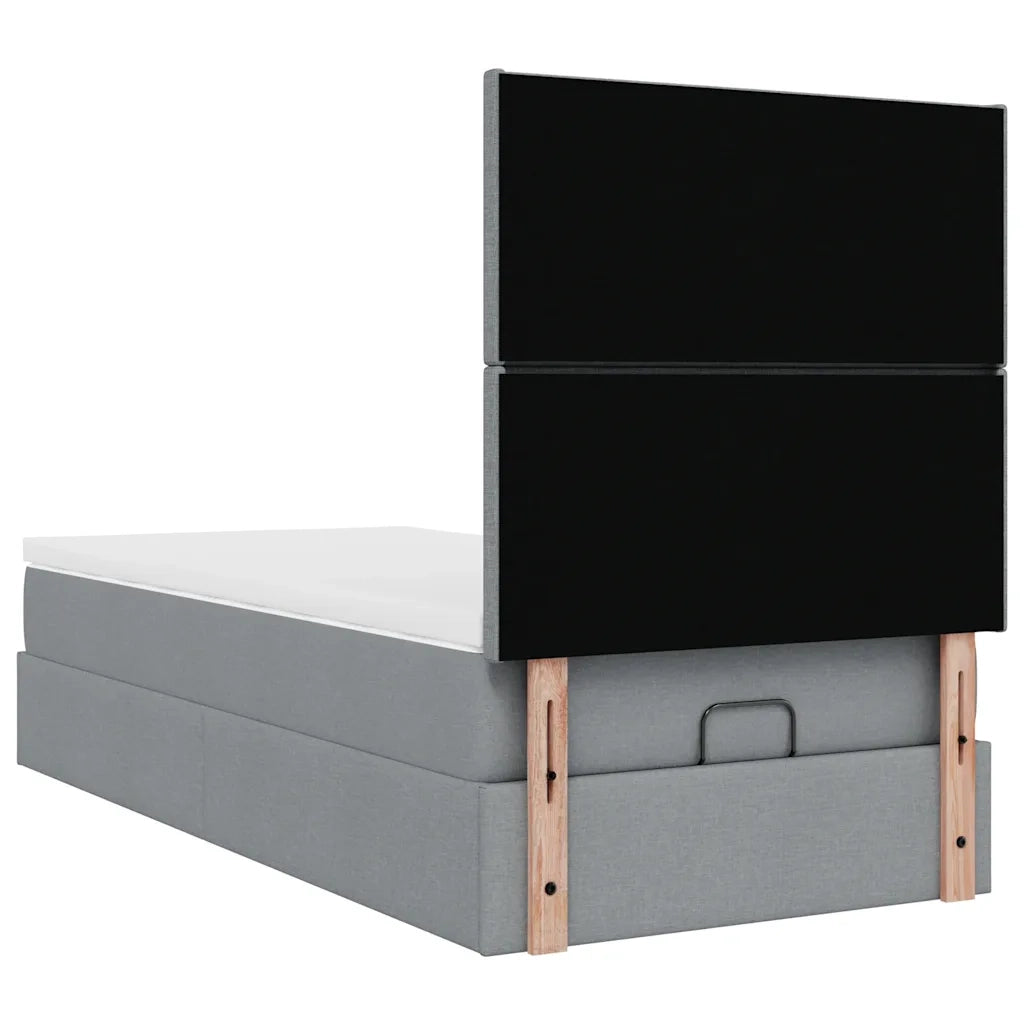 Struttura Letto Pouf con Materasso 100x200 cm in Tessuto 3313899