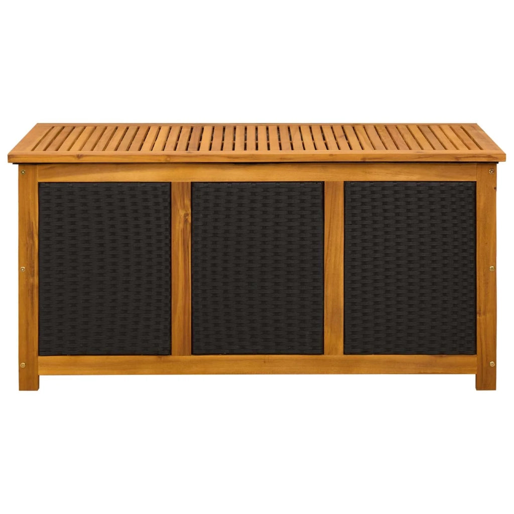 Scatola di Stoccaggio per Giardino 185 L 113 x 50 x 56 cm Nero 42002710