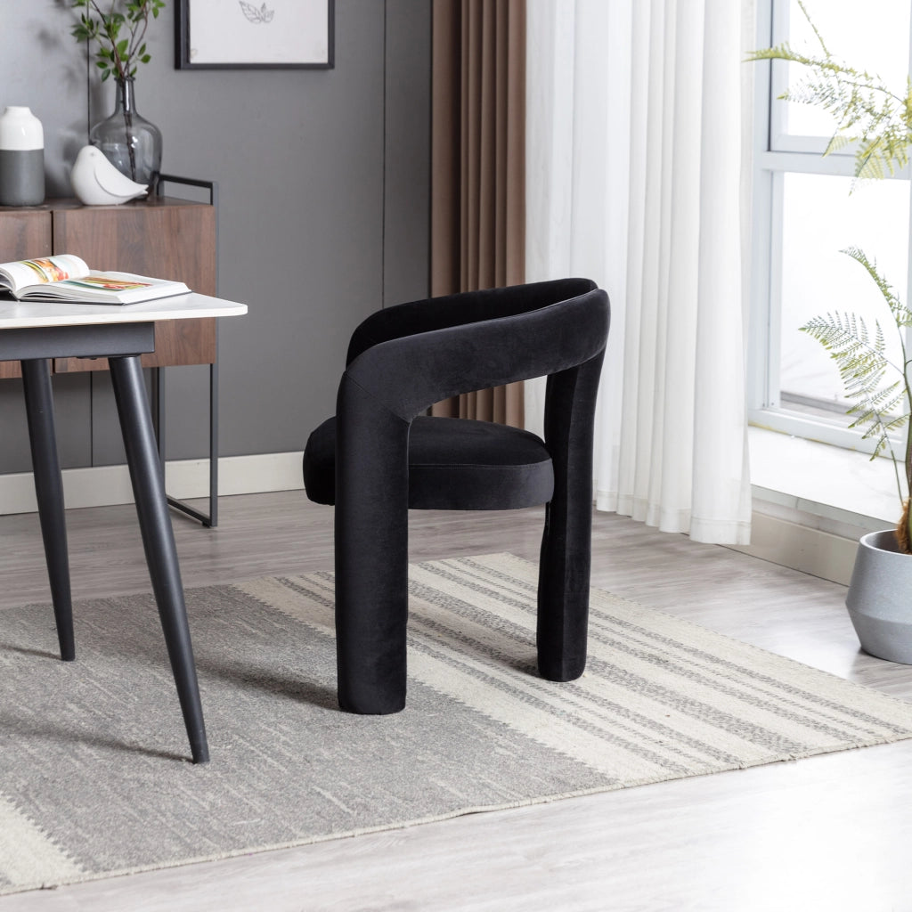 Sedia da pranzo moderna in velluto - Zephmum- 2 pezzi imbottiti design a secchiello