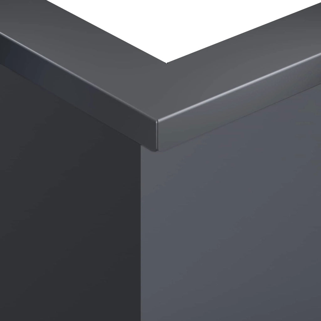 Muro di contenimento 2 pz 50 x 50 x 40 cm Acciaio Antracite 8015176