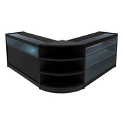 Set Banconi Nero Calliope LED K1200 C1200 LM60 Vetrina con Ante Scorrevoli