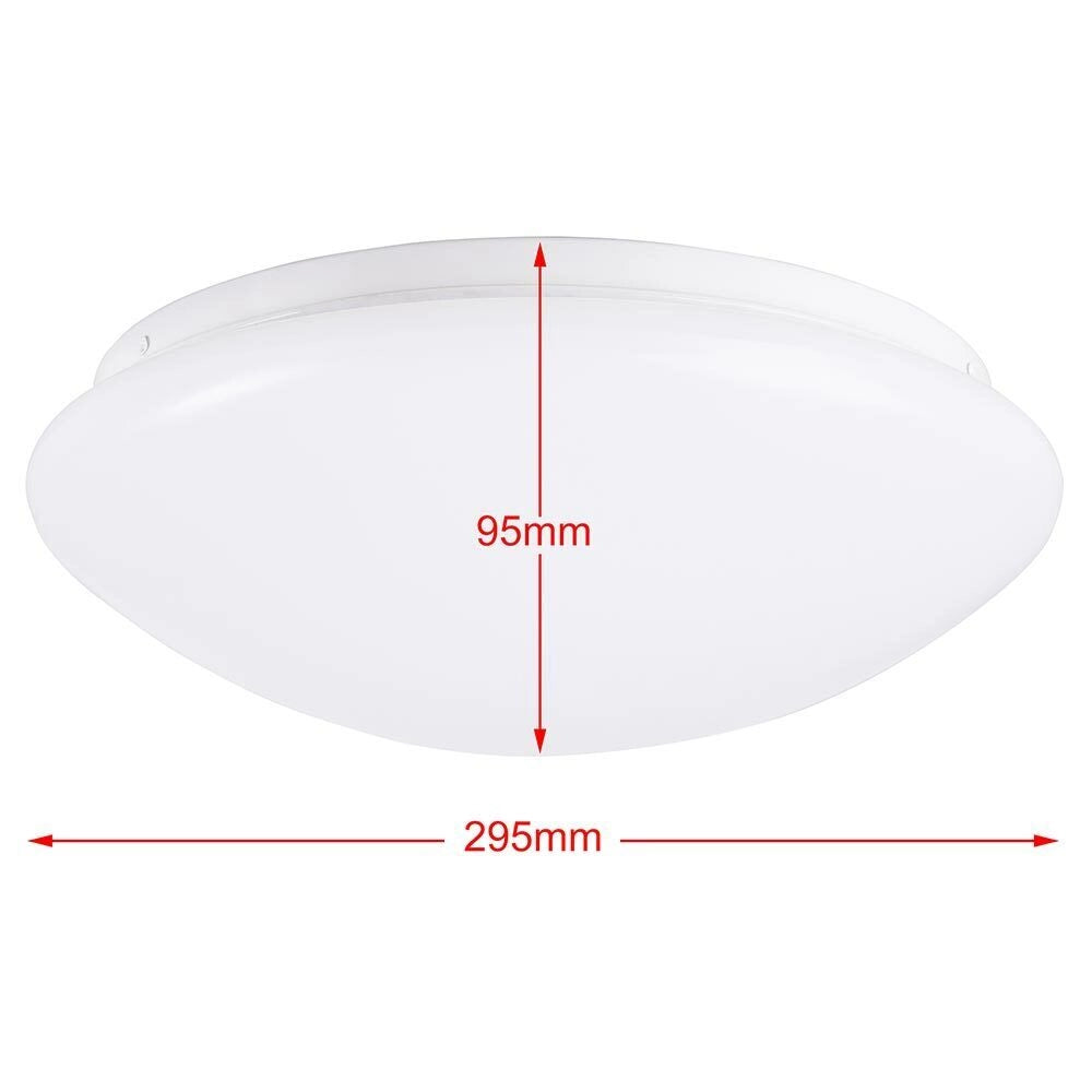Plafoniera LED Rotonda 12W Luce Bianca 4000K Naturale Lampada Soffitto 29,5cm