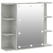 Mobile a Specchio | Armadio da bagno con LED Grigio Cemento 70x16,5x60 cm