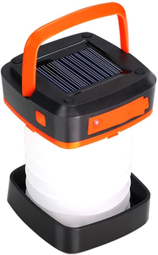 Lampada da campeggio pieghevole alimentata da energia solare, ricaricabile, lampada da campeggio/powerbank portatile, adatta per campeggio, pesca e emergenze, 1 pezzo.