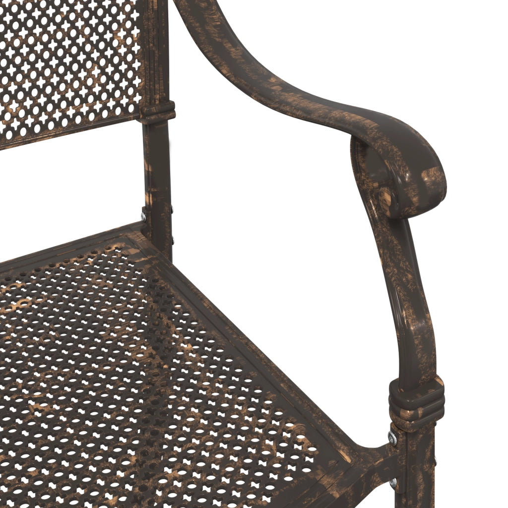 Sdraio da giardino  2 pcs in alluminio fuso bronzo