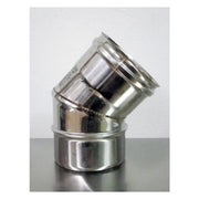 CANNA FUMARIA TUBO CURVA ACCIAIO INOX AISI 304 Monoparete 45°  -TUTTE LE MISURE- ø 80