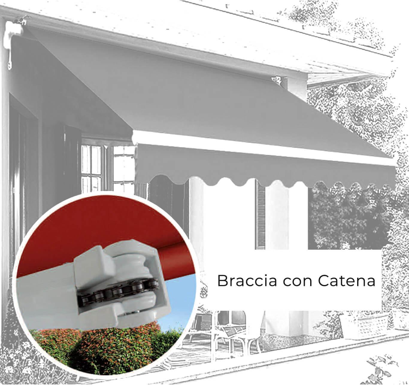 Tenda da Sole Barra Quadra 400x300 cm Tessuto in Acrilico Masi Riga Gialla