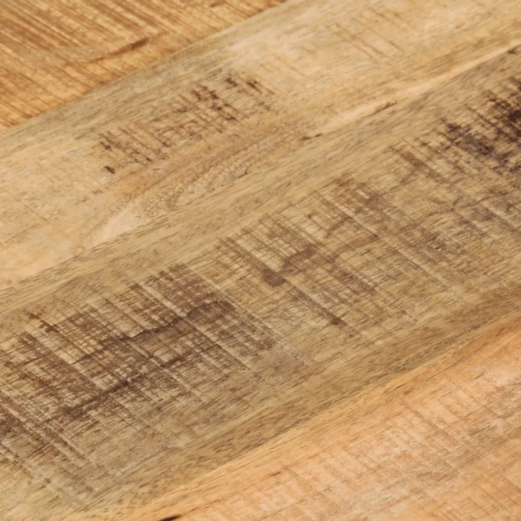 Piano per Tavolo Ã˜ 50x2,5cm Rotondo Legno Massello Grezzo Mango