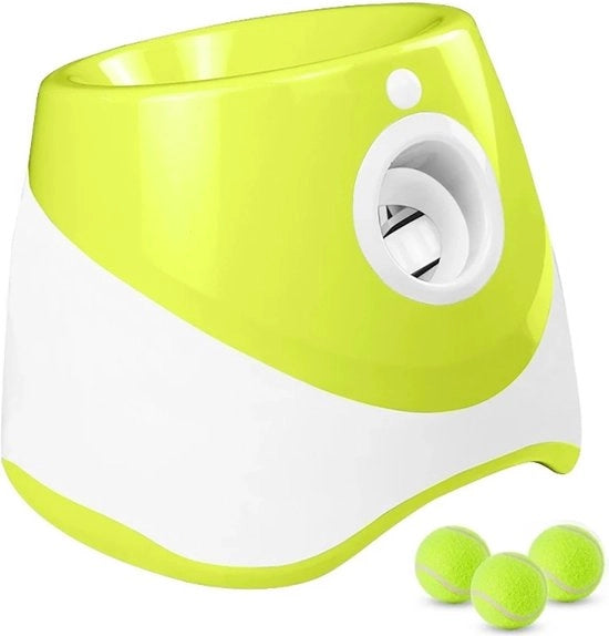 Lanciatore di Palle Automatico per Cani - Giocattolo per Cani - Gittatore di Palle per Cani - Ricaricabile - Verde