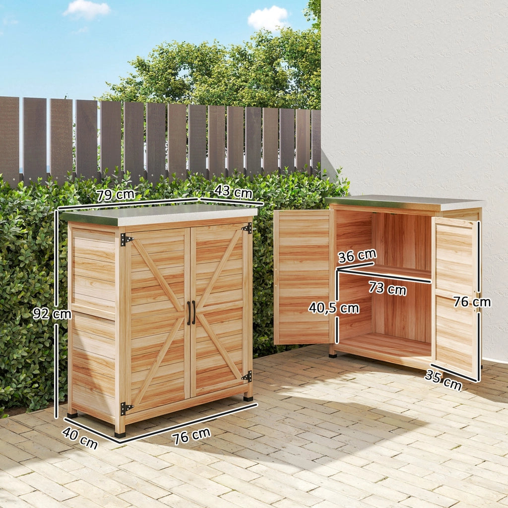 Armadio da giardino con piano di lavoro ¨C Minimal ¨C 79x43x92 cm