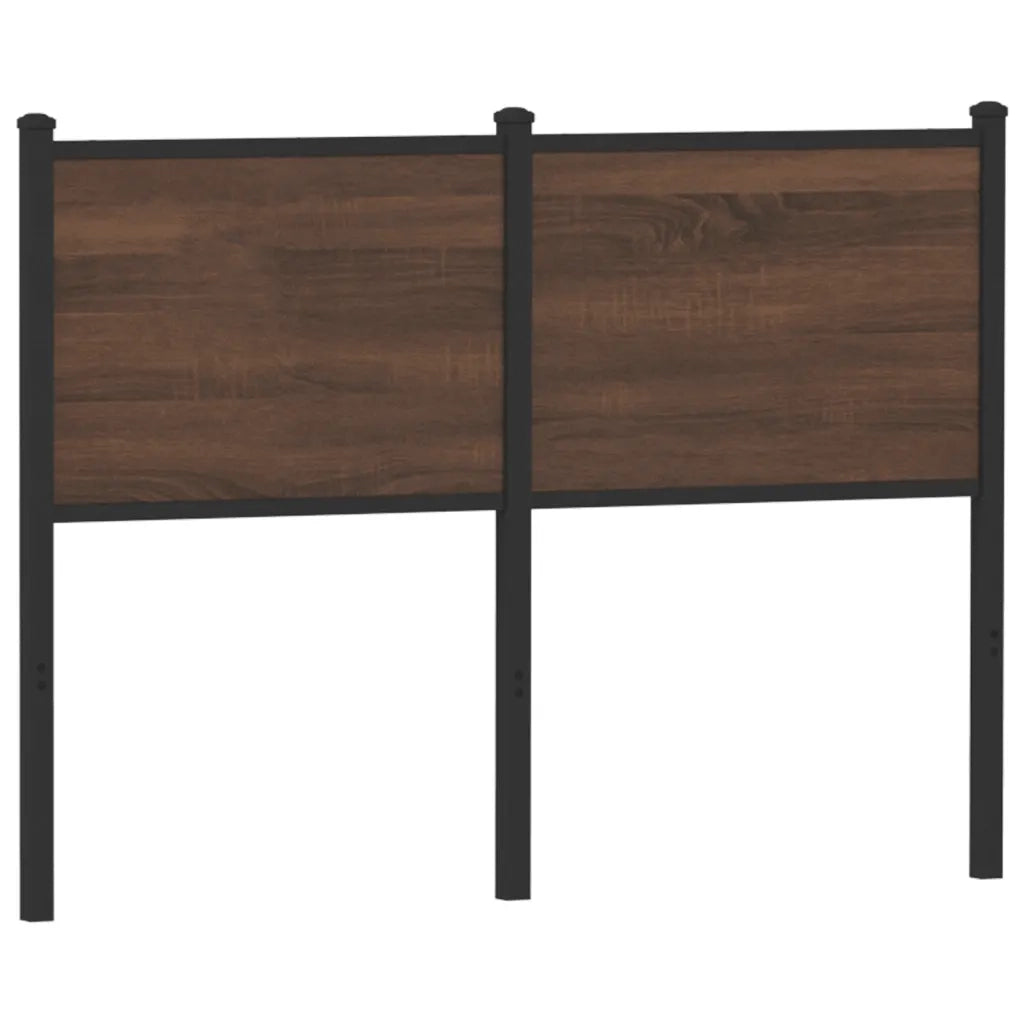 Testiera di Ricambio Rovere Marrone 120 cm in Legno Multistrato e Acciaio 4007796