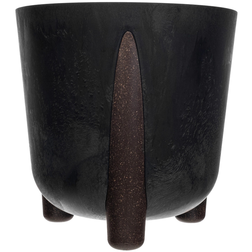 Vaso da fiori KADAX, coprivaso, fiori su gambe, con inserto, supporto per fiori, nero, 34 cm