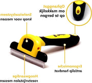 Borsetto Professionale per Animali da Cura - D-Shedz per Cani e Gatti di Dimensioni Medie e Grandi con Capelli Corti o Lunghi (Giallo)