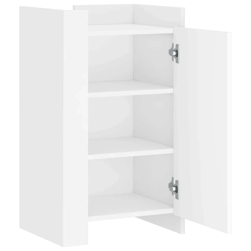 vidaXL Credenza Bianca 45x35x75 cm in Legno Multistrato