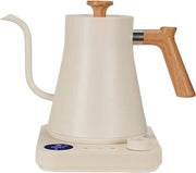 Elettroacquaio a 0.9L - Regolazione di Temperatura ±1°C - Elettrocaffettiera - Spegnimento Automatico - Protezione contro l'Arrosto - Caffettiera - Silenzioso Ultra - Acciaio Inossidabile 304 - Per Caffè e Tè - Bianco