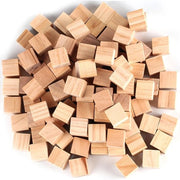 Mini-blocco di legno naturale 55 pezzi - Legno non trattato - Fusti naturali - Blocchi quadrati - Per fai da te/puzzle - 30 mm - Blocchi di legno