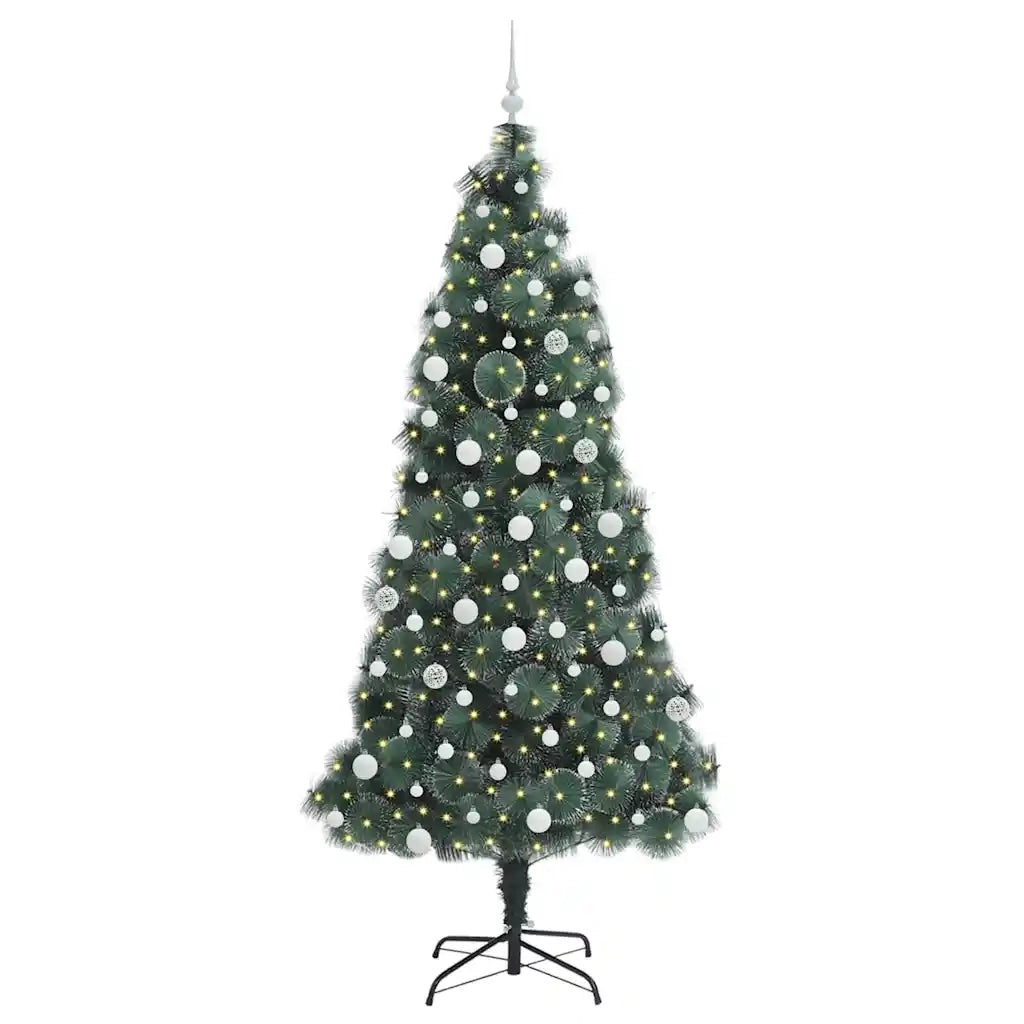 Albero di Natale artificiale illuminato con set di palline PET 3396181