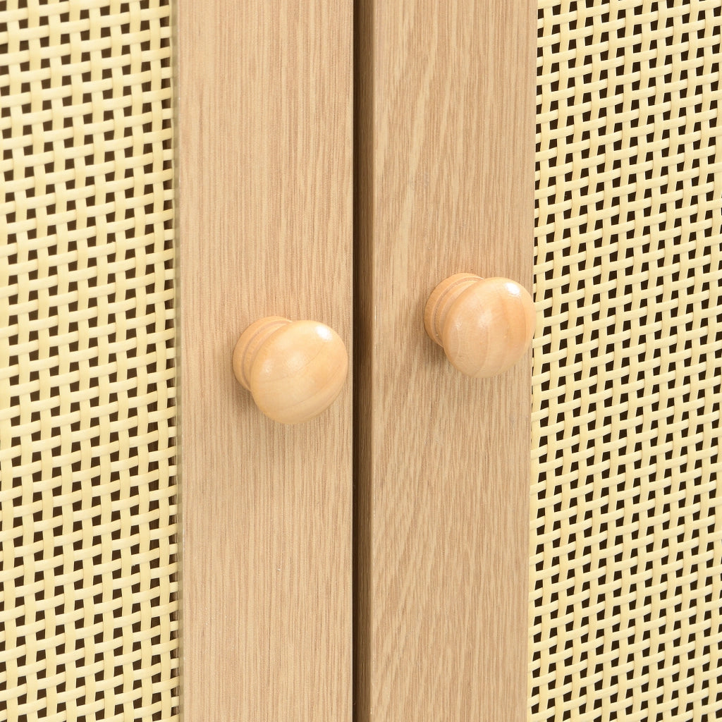 ARMADIO con porte curve 80 x 50 x 179 cm naturale in MDF e truciolare
