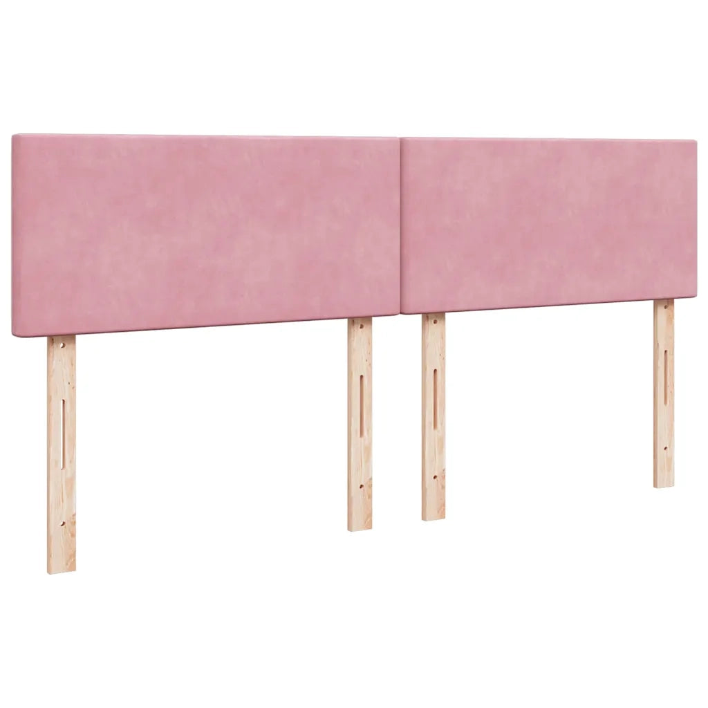 Giroletto a Molle con Materasso Rosa 180x200 cm in Velluto 3287805