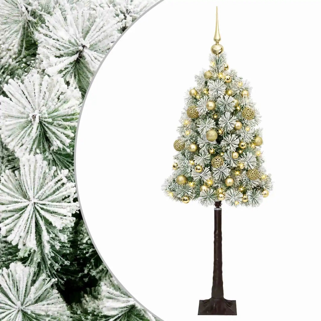 Albero di Natale artificiale con rami snodati e palline 150 cm 3465740