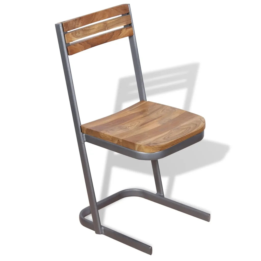 Sedie da Pranzo 2 pz in Legno Massello di Teak 243458
