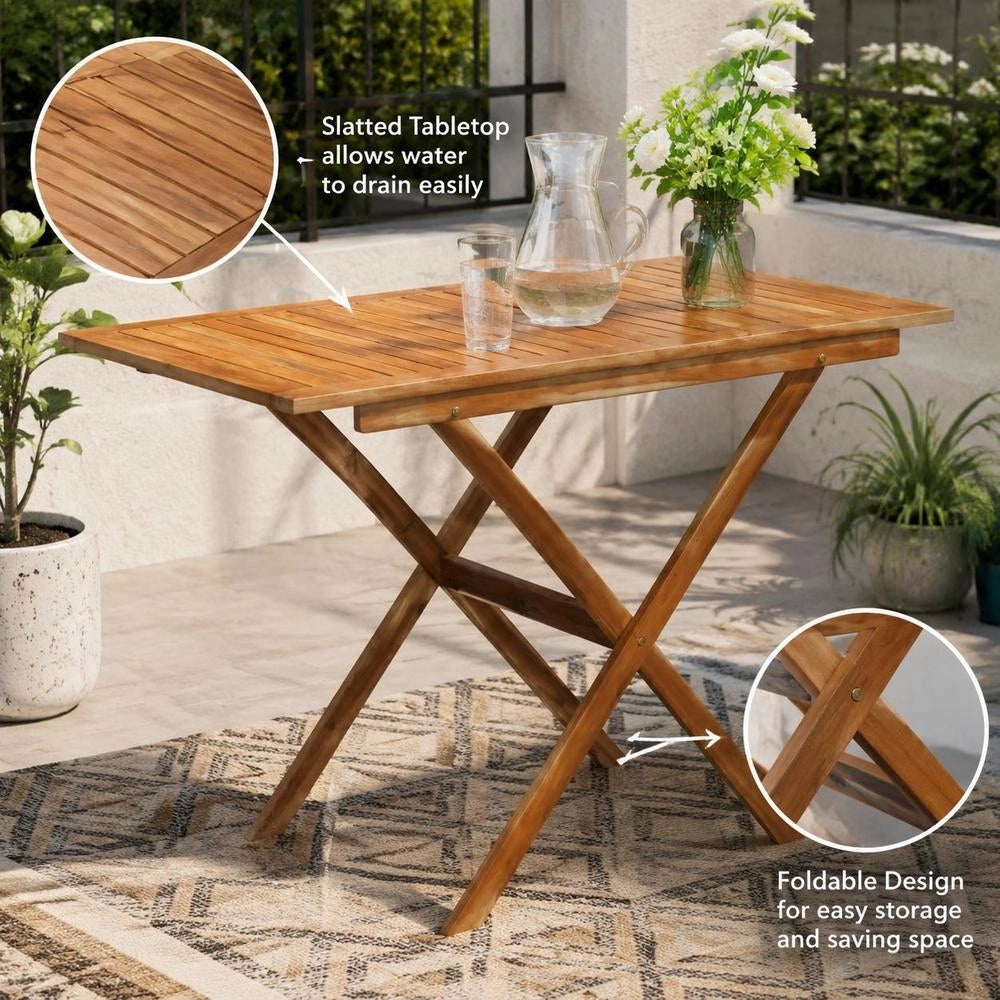 Garden Table 110x67x74 Cm Solid Acacia Wood