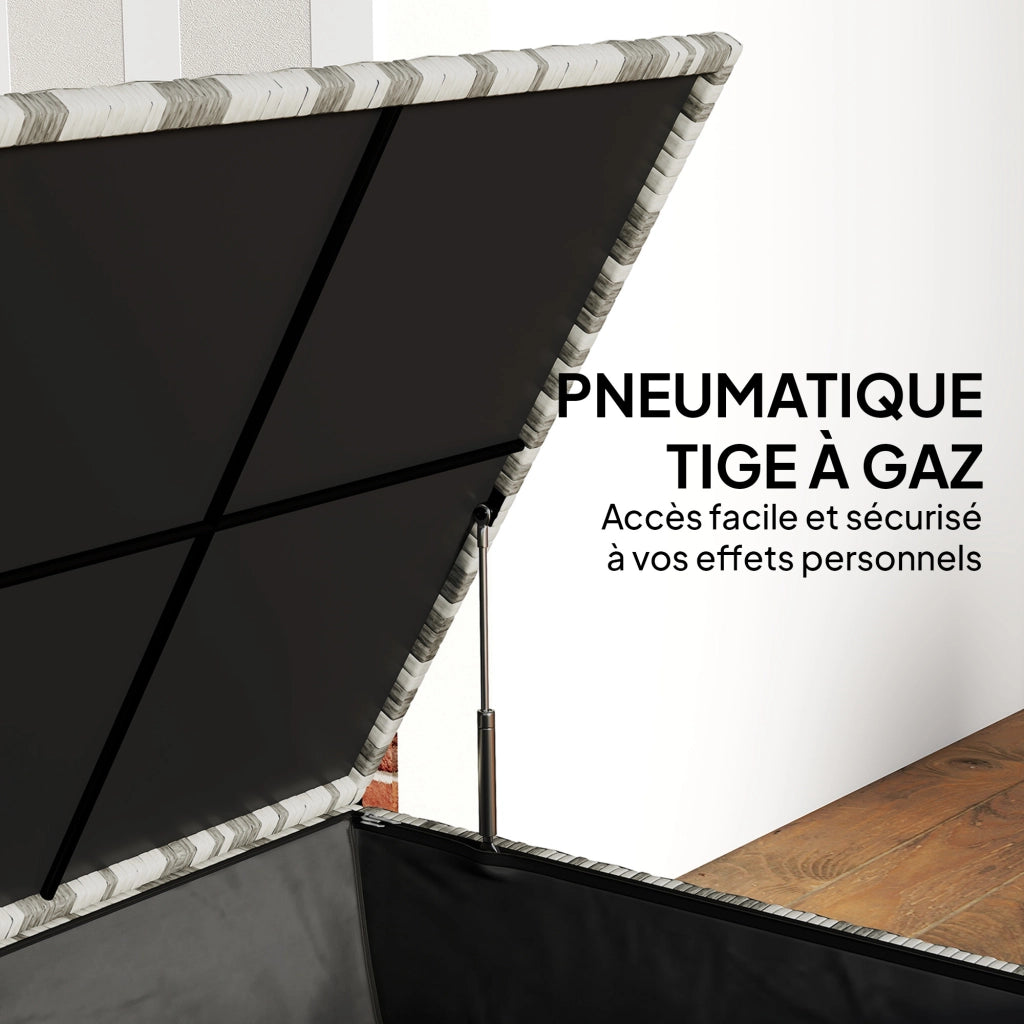 Cassa da giardino in resina ¨C zephmum ¨C 650 L, impermeabile, con fodera a zip