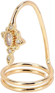 Anello per unghie - Accessorio Modieus - Materiale Gegalvanisezzo Rame - Dimensione Totale 2,8 x 1,5 cm - Sicuro per Manicure - Duraturo e Stiloso - Anello per unghie