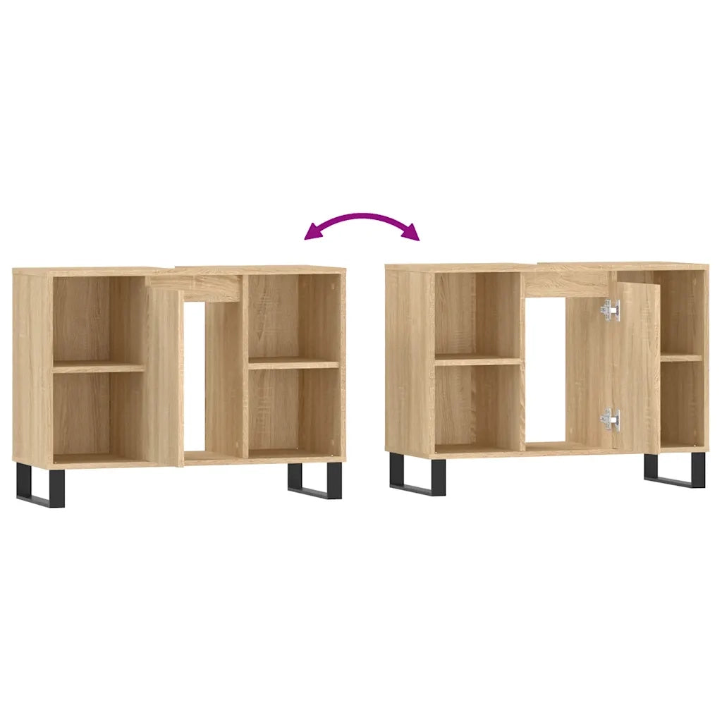 Mobile da Bagno Rovere Sonoma 80x33x60 cm in Legno Multistrato 831639