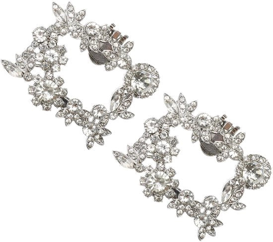 Accessori per scarpe da sposa - 2 pezzi - Decorazione con strass - Duraturo e comodo - Elegante e da gioiello - 6 x 5 cm - Regalo per matrimonio o compleanno