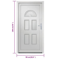 Porta Ingresso Bianca 98x198 cm in PVC 3187916