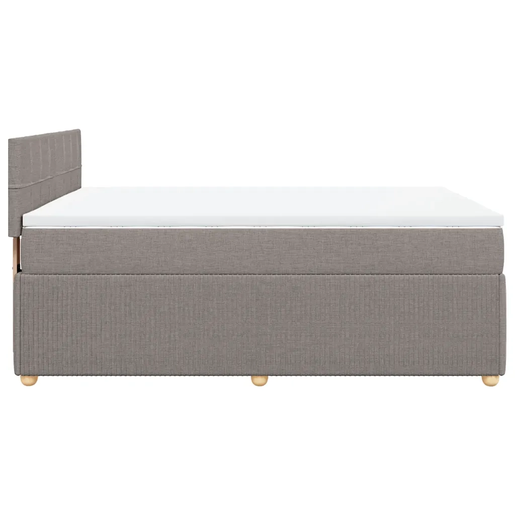 Giroletto a Molle con Materasso Tortora 140x190 cm in Tessuto 3287455