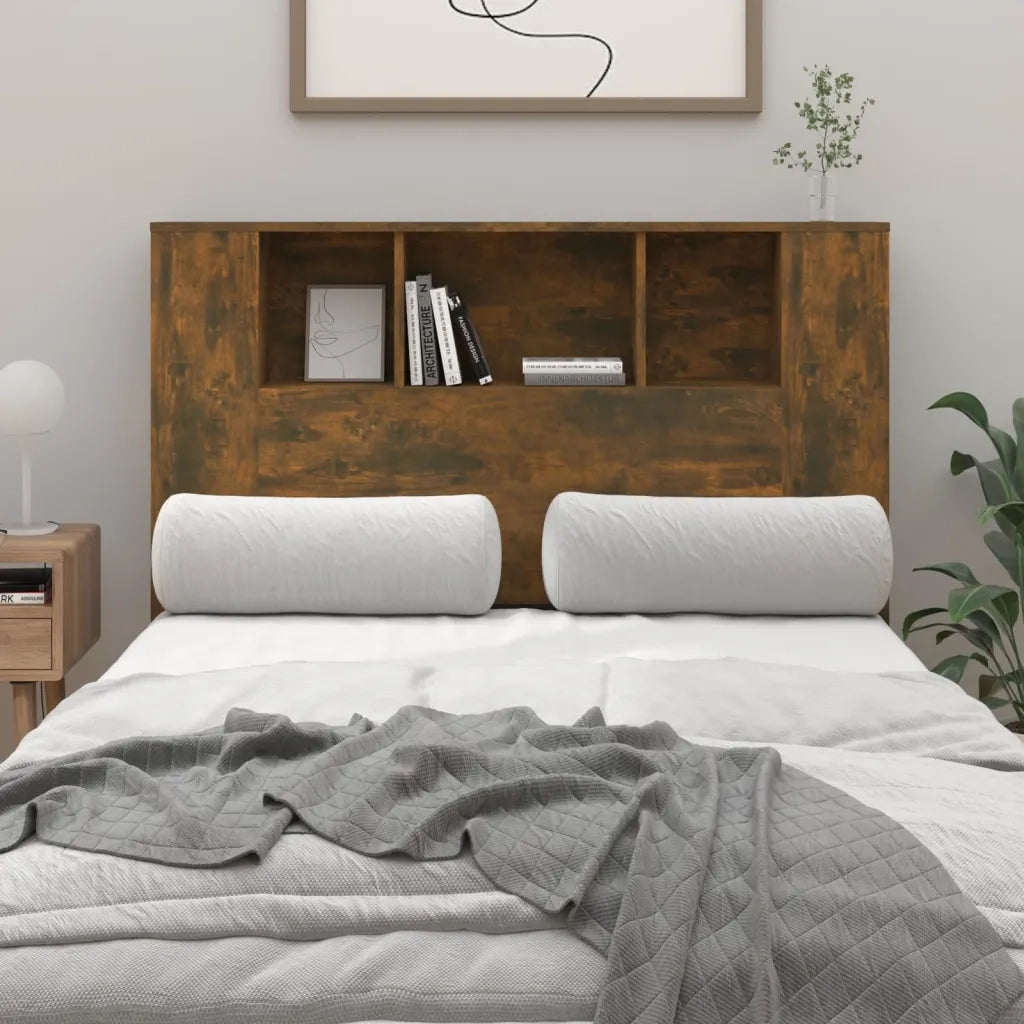 Testiera | Testata con Scomparti Rovere Fumo 120x18,5x102,5 cm