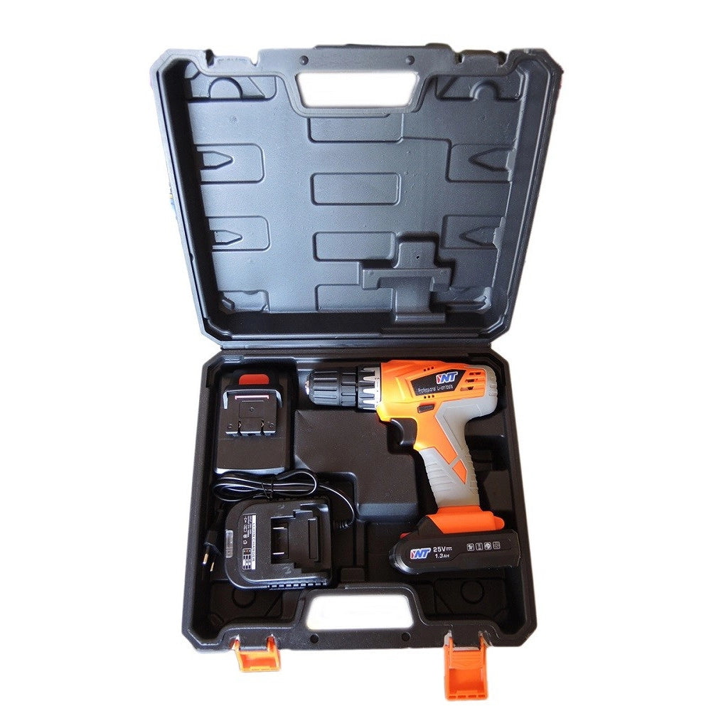 Trade Shop - Trapano Avvitatore Con Doppia Batteria Al Litio 25v 1.3ah Con Valigia 6221s -