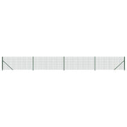 Recinzione da Giardino | Recinzione Metallica con Flangia Verde 1,1x10 m