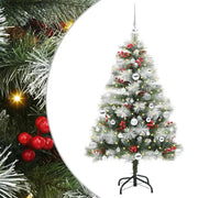 Albero di Natale | Decorazioni natalizie artificiale Verde e bianco 150 cm