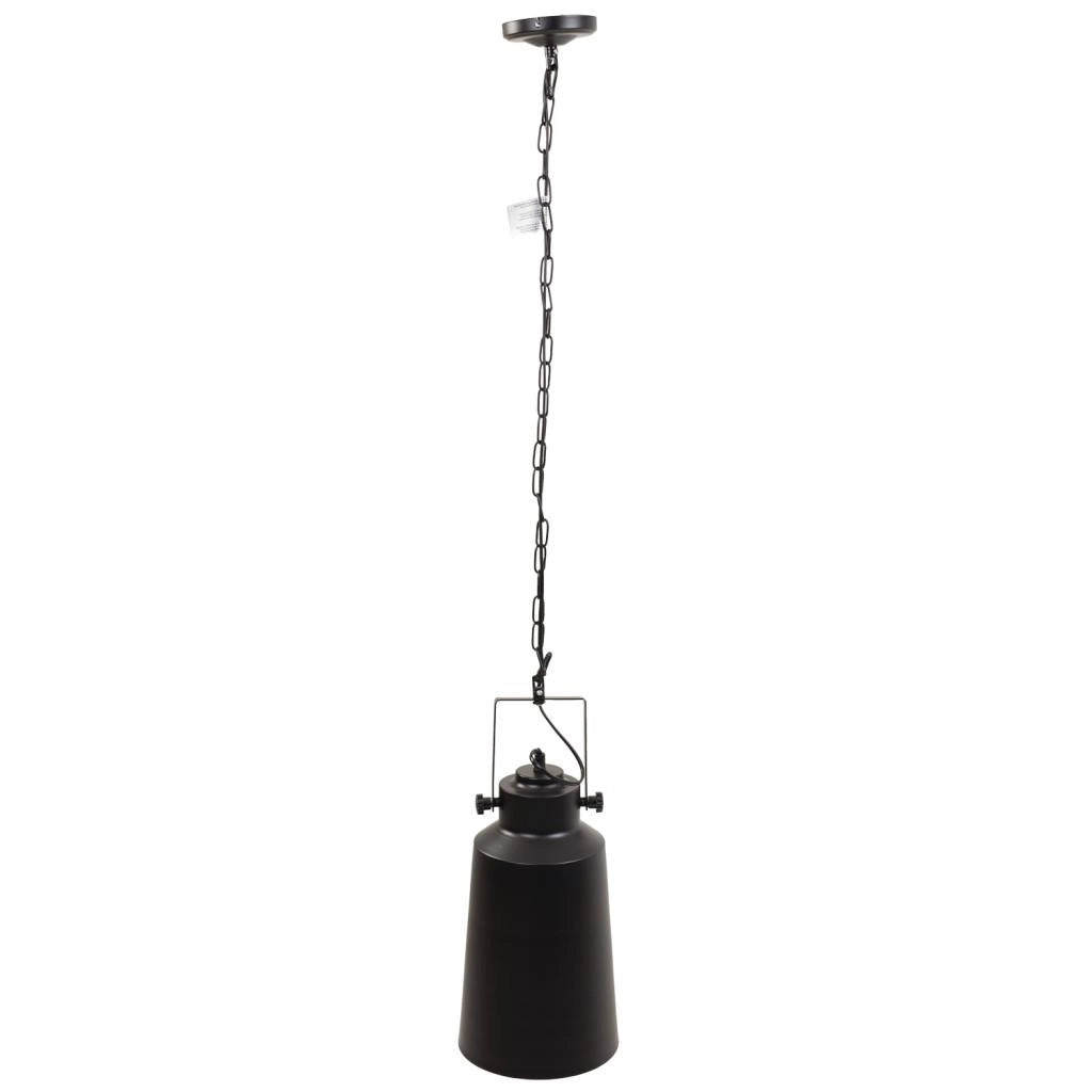 Plafoniera in metallo nero 19,5x19,5x34/123h