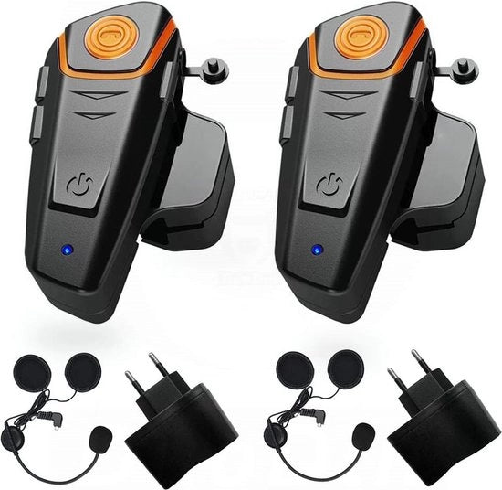 Cuffia da Motociclista con Bluetooth - Regalo per Lui - Cuffia da Motociclista - Intercom da Motociclista - Cuffia da Motociclista con Bluetooth