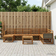 Set di divani da esterno 8 pcs Naturale