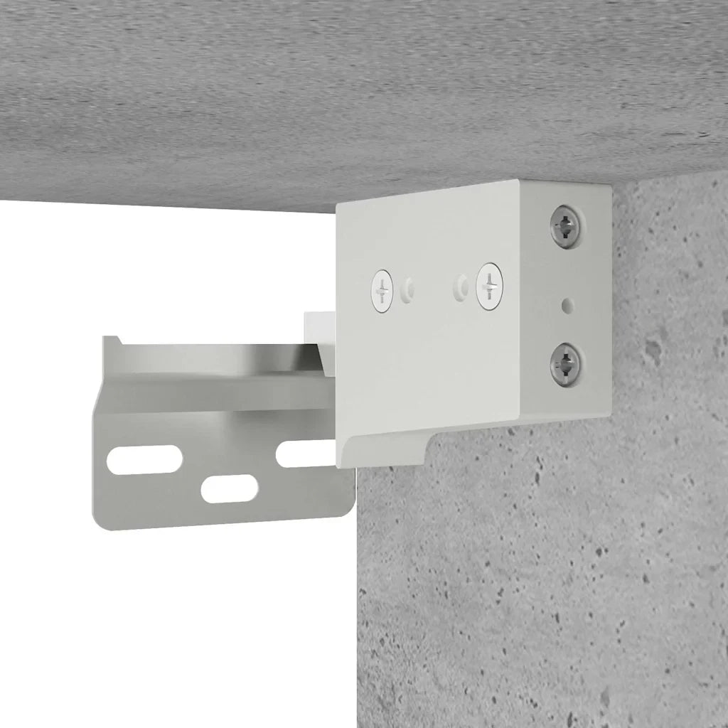 Mobiletto a specchio moderno per bagno 80 x 20,5 x 64 cm ampio spazio contenitivo realizzato in truciolato grigio cemento 02_0050719