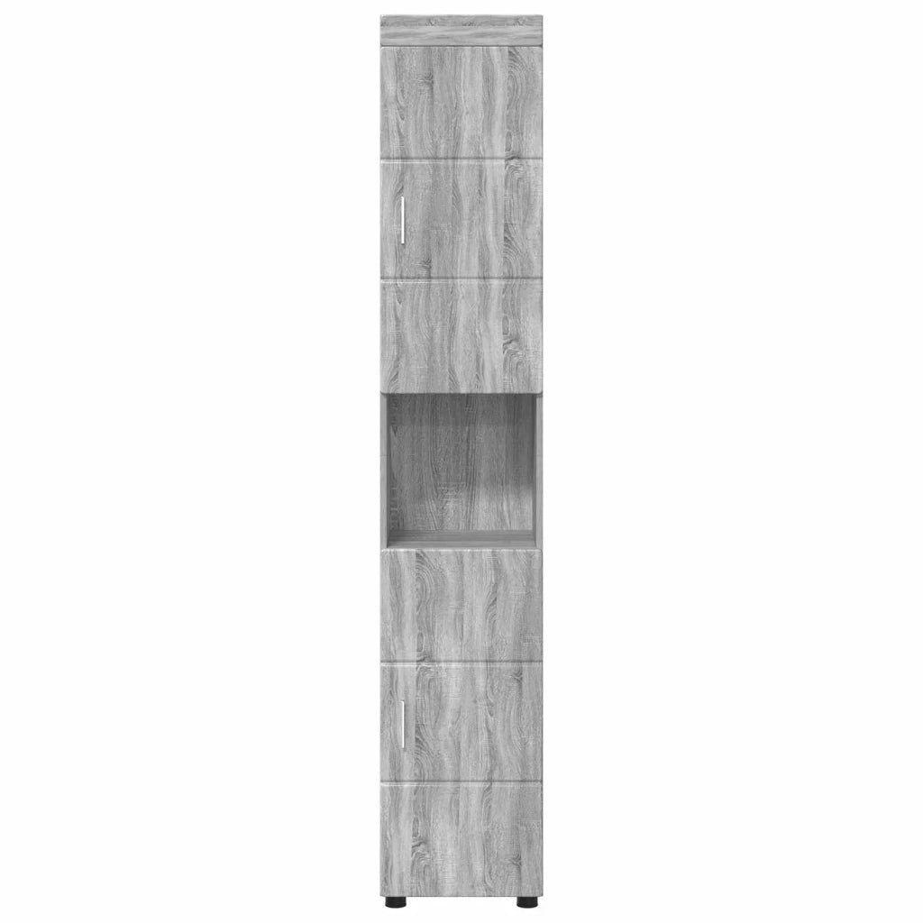Set di Armadi da Bagno TULUM Grigio Sonoma 37 x 31,5 x 203 cm