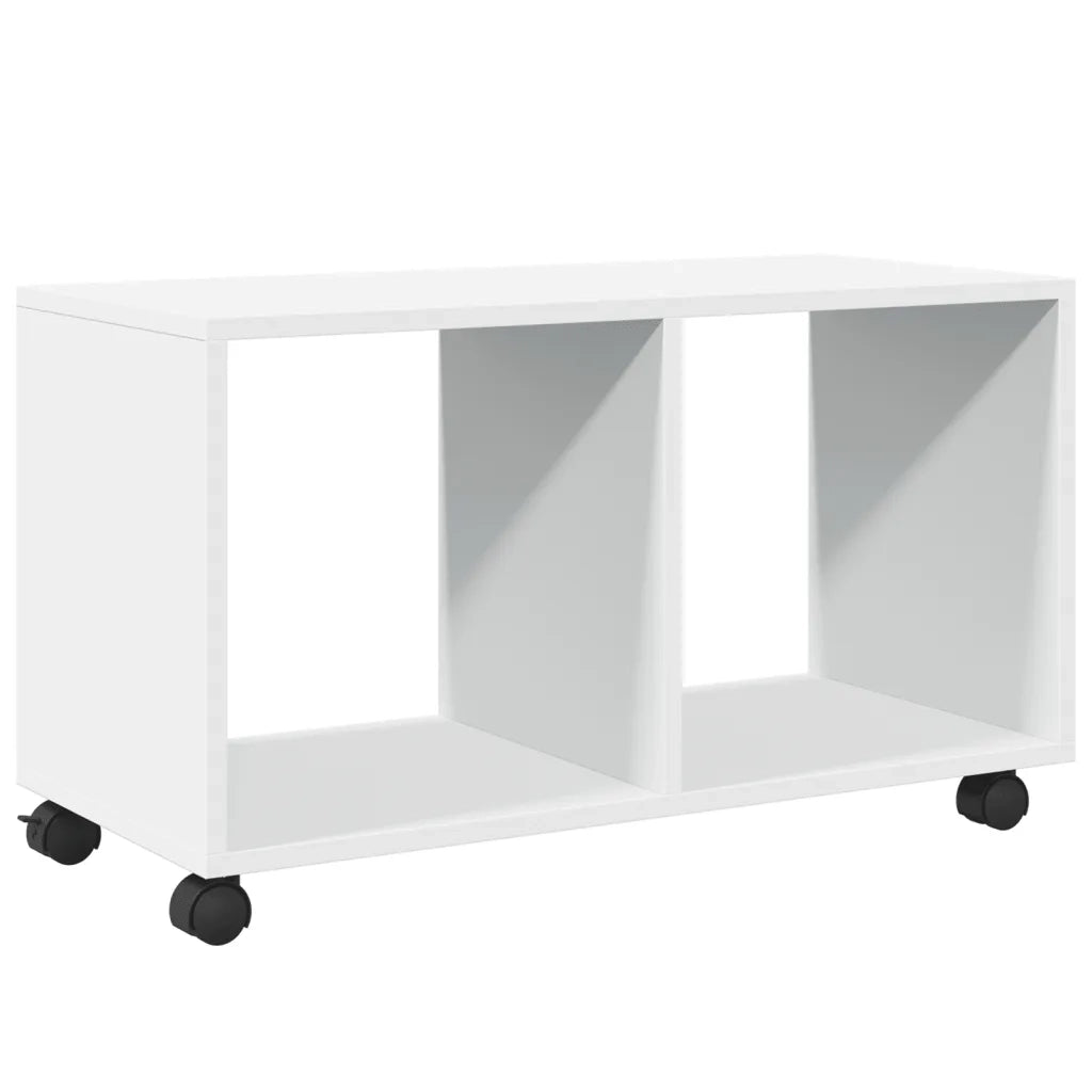 Mobiletto con Ruote Bianco 72x33x42,5 cm in Truciolato 853137